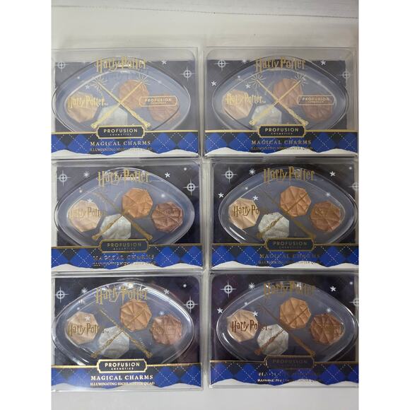 6 NEW Harry Potter x Profusion Magical Charms Illuminating Highlighter Quads